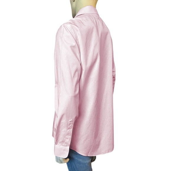 Brooks Brothers Dress Shirt Long Sleeve 100% Cotton Pale Pink White Stripe - Picture 8 of 16